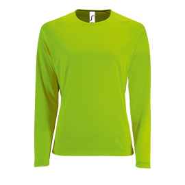 Футболка с длинным рукавом Sporty LSL Women зеленый неон, размер XS, Цвет: зеленый, Размер: XS