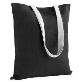 Холщовая сумка на плечо Juhu, черная, Цвет: черный, Размер: 42х38 с