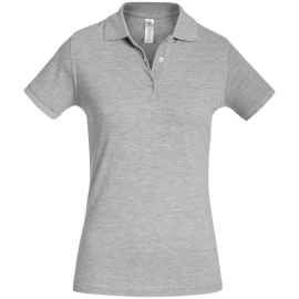 Рубашка поло женская Safran Timeless серый меланж, размер S, Цвет: серый меланж, Размер: S