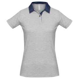 Рубашка поло женская DNM Forward серый меланж, размер S, Цвет: серый меланж, Размер: S
