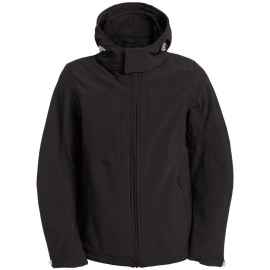 Куртка мужская Hooded Softshell черная, размер S, Цвет: черный, Размер: S