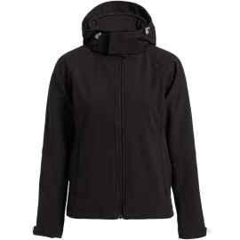 Куртка женская Hooded Softshell черная, размер S, Цвет: черный, Размер: S