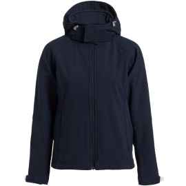 Куртка женская Hooded Softshell темно-синяя, размер S, Цвет: темно-синий, Размер: S