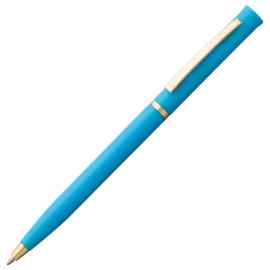 Ручка шариковая Euro Gold, голубая, Цвет: голубой, Размер: 13