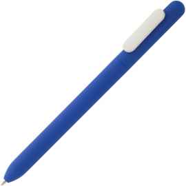 Ручка шариковая Swiper Soft Touch, синяя с белым, Цвет: синий, Размер: 14