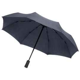 Складной зонт rainVestment, темно-синий меланж, Цвет: темно-синий, Размер: длина 57 см