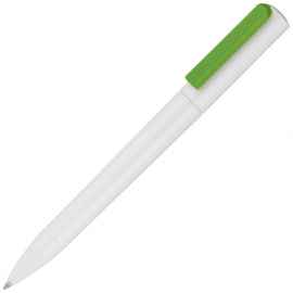 Ручка шариковая Split White Neon, белая с зеленым, Цвет: зеленый, Размер: 14х1