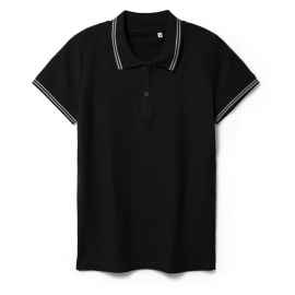 Рубашка поло женская Virma Stripes Lady, черная, размер XXL, Цвет: черный, Размер: XXL