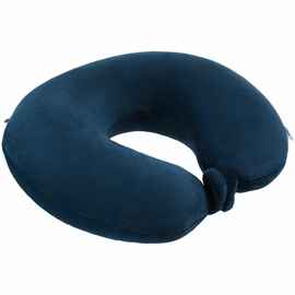 Подушка дорожная Global TA с застежкой-кнопкой, синяя, Цвет: синий, Размер: 30х8х29 см
