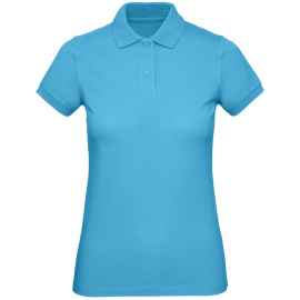 Рубашка поло женская Inspire бирюзовая, размер XS, Цвет: бирюзовый, Размер: XS