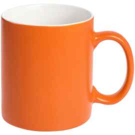 Кружка Promo матовая, оранжевая, Цвет: оранжевый, Объем: 300, Размер: диаметр 8 см