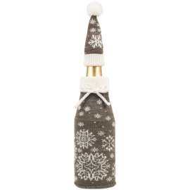 Чехол на бутылку Snow Fairy, серый, Цвет: серый, Размер: 27х12 см