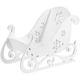 Декоративное украшение «Сани», белые, Цвет: белый, Размер: 19