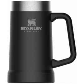 Пивная кружка Stanley Adventure, черная, Цвет: черный, Объем: 700, Размер: диаметр 10 см
