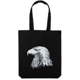 Холщовая сумка Like an Eagle, черная, Цвет: черный, Размер: 35х38х6 см