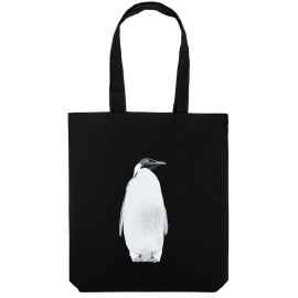 Холщовая сумка Like a Penguin, черная, Цвет: черный, Размер: 35х38х6 см
