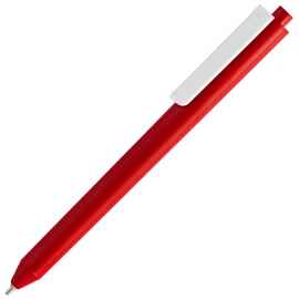 Ручка шариковая Pigra P03 Mat, красная с белым, Цвет: красный, Размер: 14x1