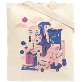 Холщовая сумка «Йогуртбург», неокрашенная, Цвет: неокрашенный, Размер: 35х40 см