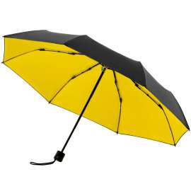 Зонт складной с защитой от УФ-лучей Sunbrella, желтый с черным, Цвет: желтый, Размер: длина 57 см