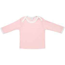 Футболка детская с длинным рукавом Baby Prime, розовая с молочно-белым, 68 см, Цвет: розовый, Размер: 68 см