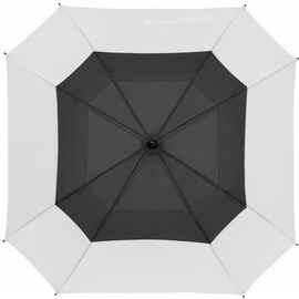Квадратный зонт-трость Octagon, черный с белым, Цвет: черный, Размер: длина 85 см