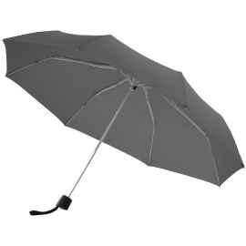 Зонт складной Fiber Alu Light, серый, Цвет: серый, Размер: длина 53 см