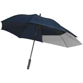 Зонт-трость Fiber Move AC, темно-синий с серым, Цвет: темно-синий, Размер: Длина 84 см