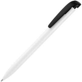 Ручка шариковая Favorite, белая с черным, Цвет: черный, Размер: 13