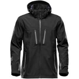 Куртка софтшелл мужская Patrol черная с серым, размер S, Цвет: серый, Размер: S