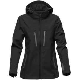 Куртка софтшелл женская Patrol черная с серым, размер XL, Цвет: серый, Размер: XL