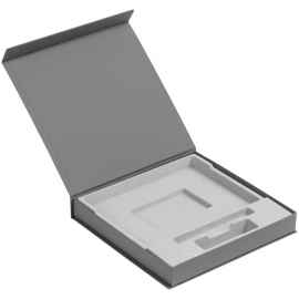 Коробка Memoria под ежедневник, аккумулятор и ручку, серая, Цвет: серый, Размер: 23