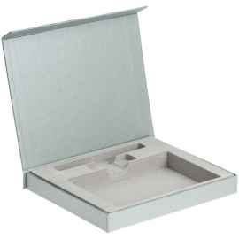 Коробка Memo Pad для блокнота, флешки и ручки, серебристая, Цвет: серебристый, Размер: 21