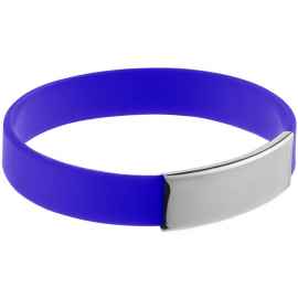 Силиконовый браслет Brisky с металлическим шильдом, синий, Цвет: синий, Размер: 20