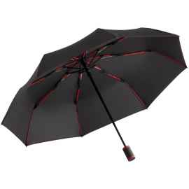 Зонт складной AOC Mini с цветными спицами, красный, Цвет: красный, Размер: длина 57 см