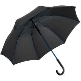 Зонт-трость с цветными спицами Color Style, синий с черной ручкой, Цвет: синий, Размер: длина 89 см