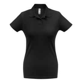 Рубашка поло женская ID.001 черная, размер XS, Цвет: черный, Размер: XS