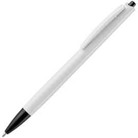 Ручка шариковая Tick, белая с черным, Цвет: черный, Размер: 14