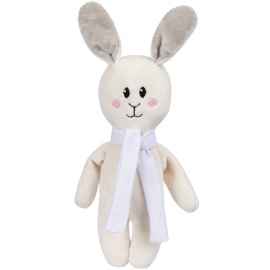 Игрушка Beastie Toys, заяц с белым шарфом, Цвет: белый, Размер: 27