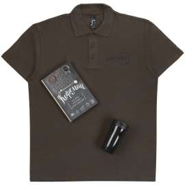 Набор «Кофеман» с рубашкой поло, черный, размер S, Цвет: черный, Размер: S