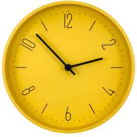 Часы настенные Silly, желтые, Цвет: желтый, Размер: диаметр 29 см