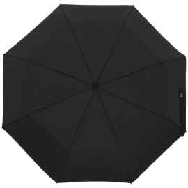 Зонт складной Manifest Color со светоотражающим куполом, черный, Цвет: черный, Размер: длина 55 см
