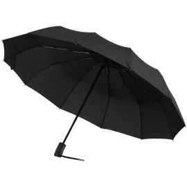 Зонт складной Fiber Magic Major с кейсом, черный, Цвет: черный, Размер: диаметр купола 109 с