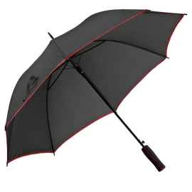Зонт-трость Jenna, черный с красным, Цвет: красный, Размер: диаметр купола 104 с