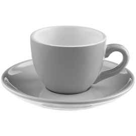Чайная пара Cozy Morning, серая, Цвет: серый, Объем: 200, Размер: чашка: диаметр 8
