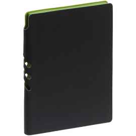 Ежедневник Flexpen Black, недатированный, черный с зеленым, Цвет: зеленый, Размер: 15