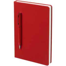 Ежедневник Magnet Shall с ручкой, красный, Цвет: красный, Размер: 13х20