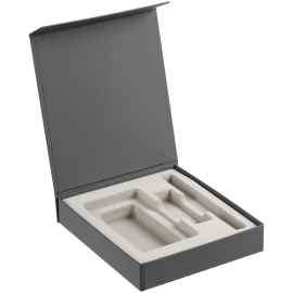 Коробка Latern для аккумулятора 5000 мАч, флешки и ручки, серая, Цвет: серый, Размер: 17