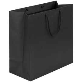 Пакет бумажный Porta, большой, черный, Цвет: черный, Размер: 35x35x16 см