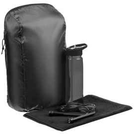 Спортивный набор Skitter, черный, Цвет: черный, Размер: рюкзак: 25x39x12 см