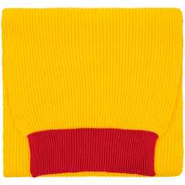 Шарф Snappy, желтый с красным, Цвет: желтый, Размер: 24х140 см